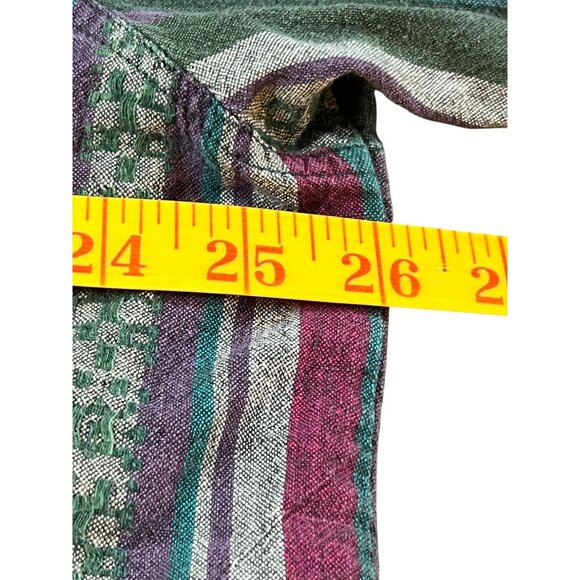 Vintage 90's Backroad Blues Button-Up Shirt 22W Embroidered Grandma Boho western - Picture 4 of 6